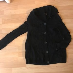 Black Oakley Button Down Sweater